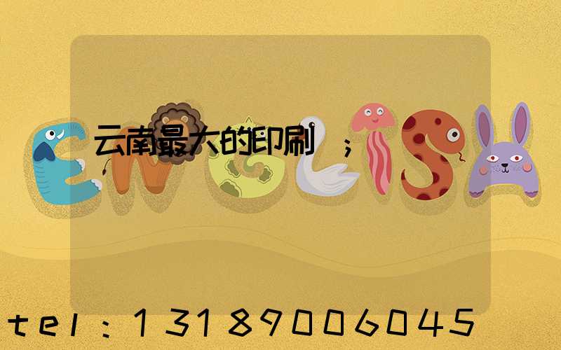 云南最大的印刷廠