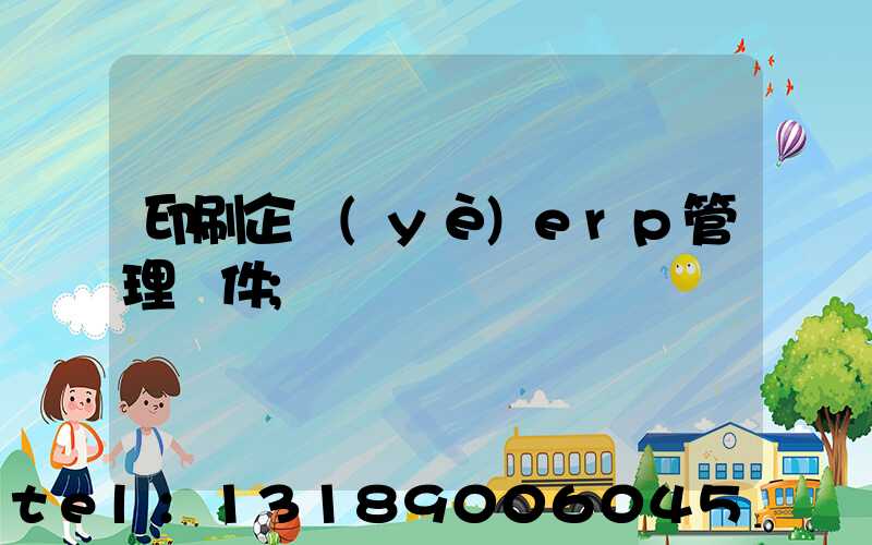 印刷企業(yè)erp管理軟件