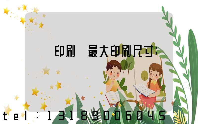 對開印刷機最大印刷尺寸