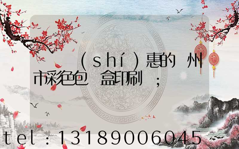 廣東實(shí)惠的廣州市彩色包裝盒印刷廠