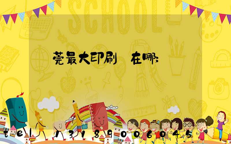 東莞最大印刷廠在哪