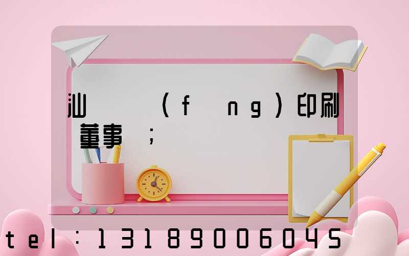 汕頭東風(fēng)印刷廠董事長