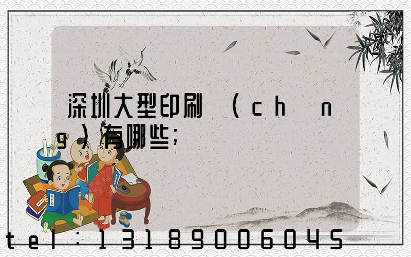 深圳大型印刷廠(chǎng)有哪些