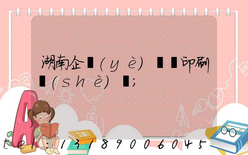 湖南企業(yè)畫冊印刷設(shè)計
