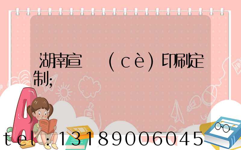 湖南宣傳冊(cè)印刷定制